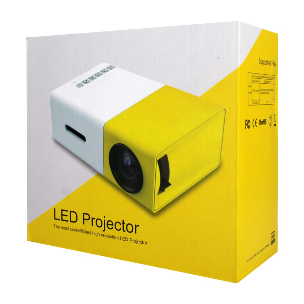 Mini proyector led projector de audio y video con control remoto