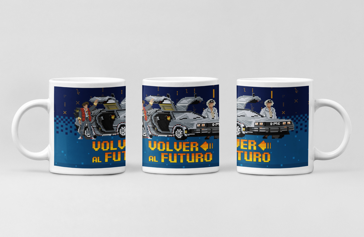 Taza 11oz Volver al Futuro Pixel Art