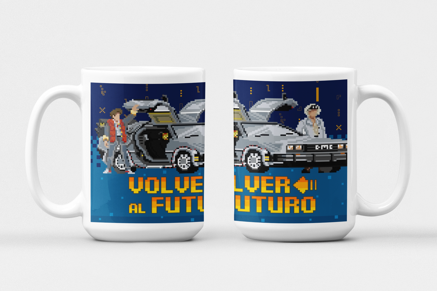 Taza 11oz Volver al Futuro Pixel Art